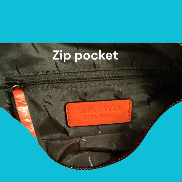 Wristlet Pouch, Chic orange wristlet pouch by Simply Vera. Ideal for daily use. - Picture 3 of 4